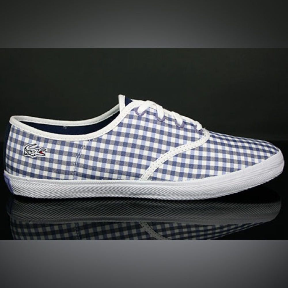 Lacoste Gambetta GM SPW Sneaker In Blue and White Size 9.5